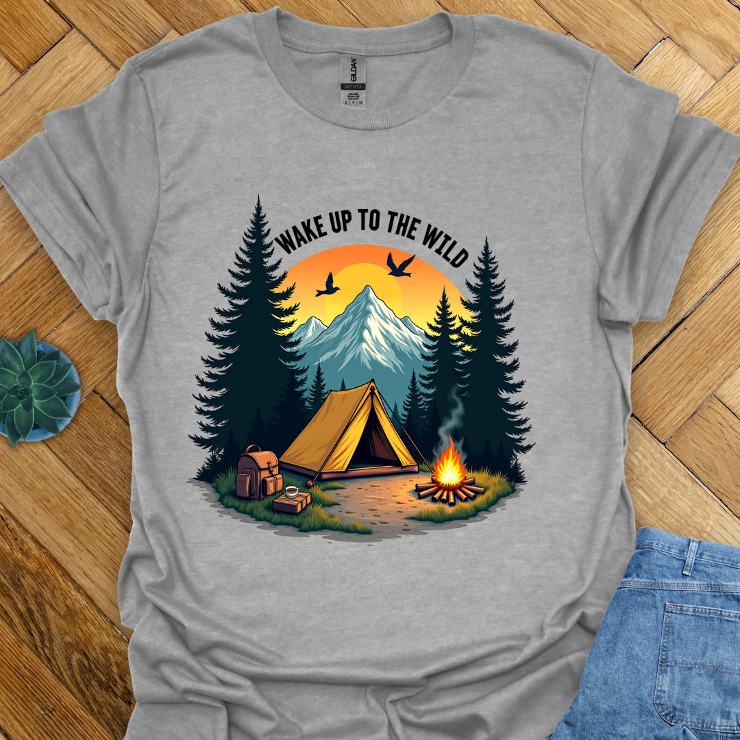 Wake Up to the Wild Camping Night T-Shirt