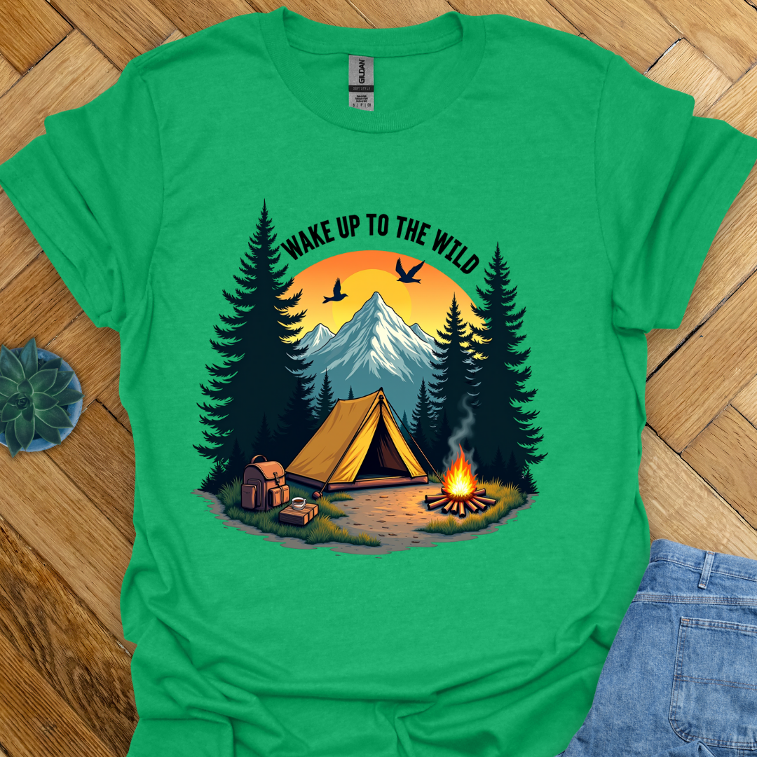 Wake Up to the Wild Camping Night T-Shirt