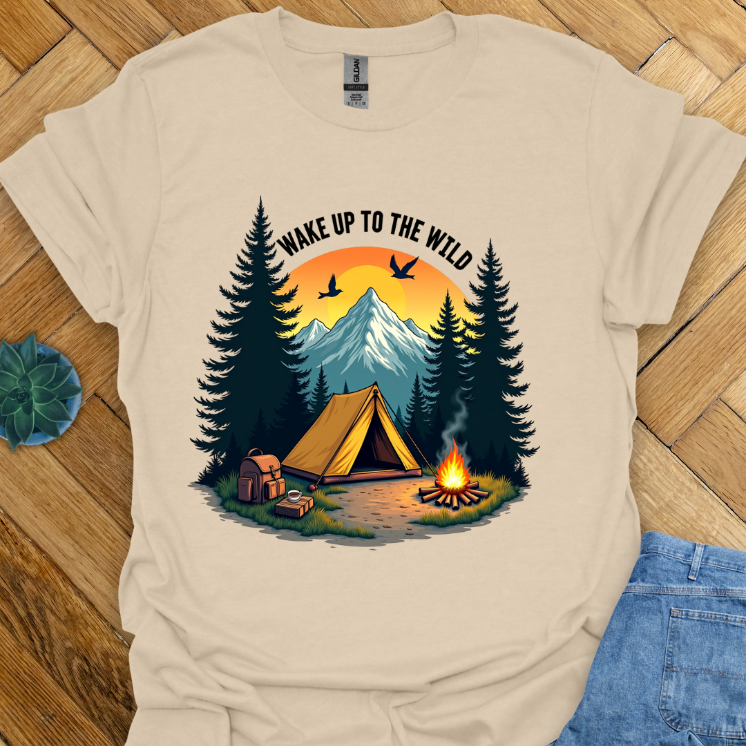 Wake Up to the Wild Camping Night T-Shirt