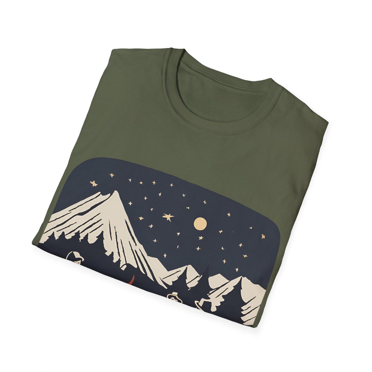 Campfire Starry Night Music - T Shirt