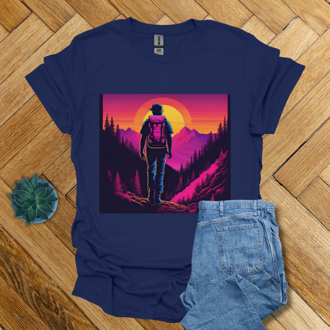 Hiking Trails and Sunset - T Shirt