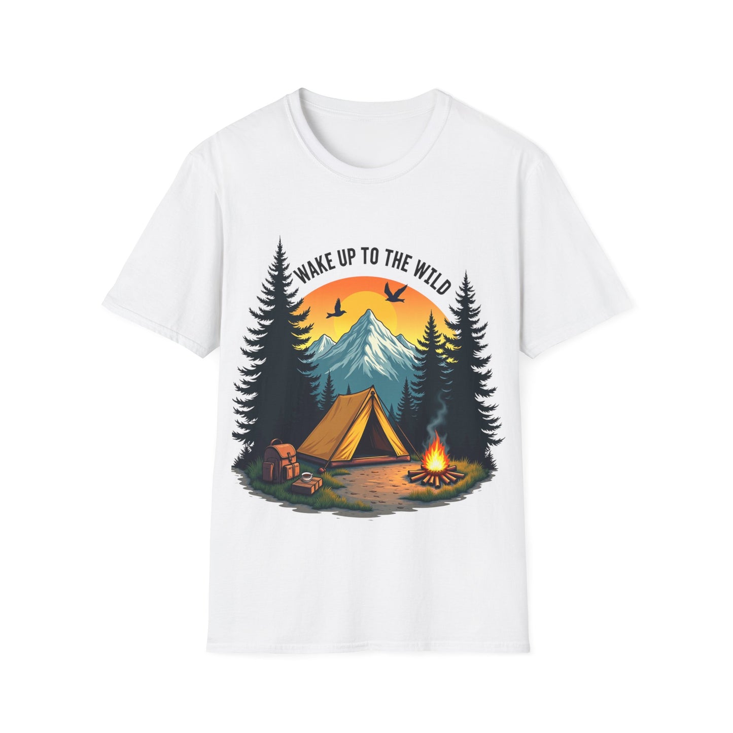 Wake Up to the Wild Camping Night T Shirt