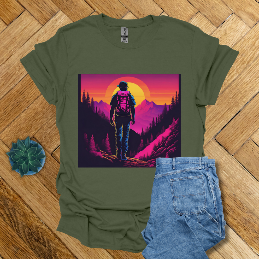 Hiking Trails and Sunset - T Shirt