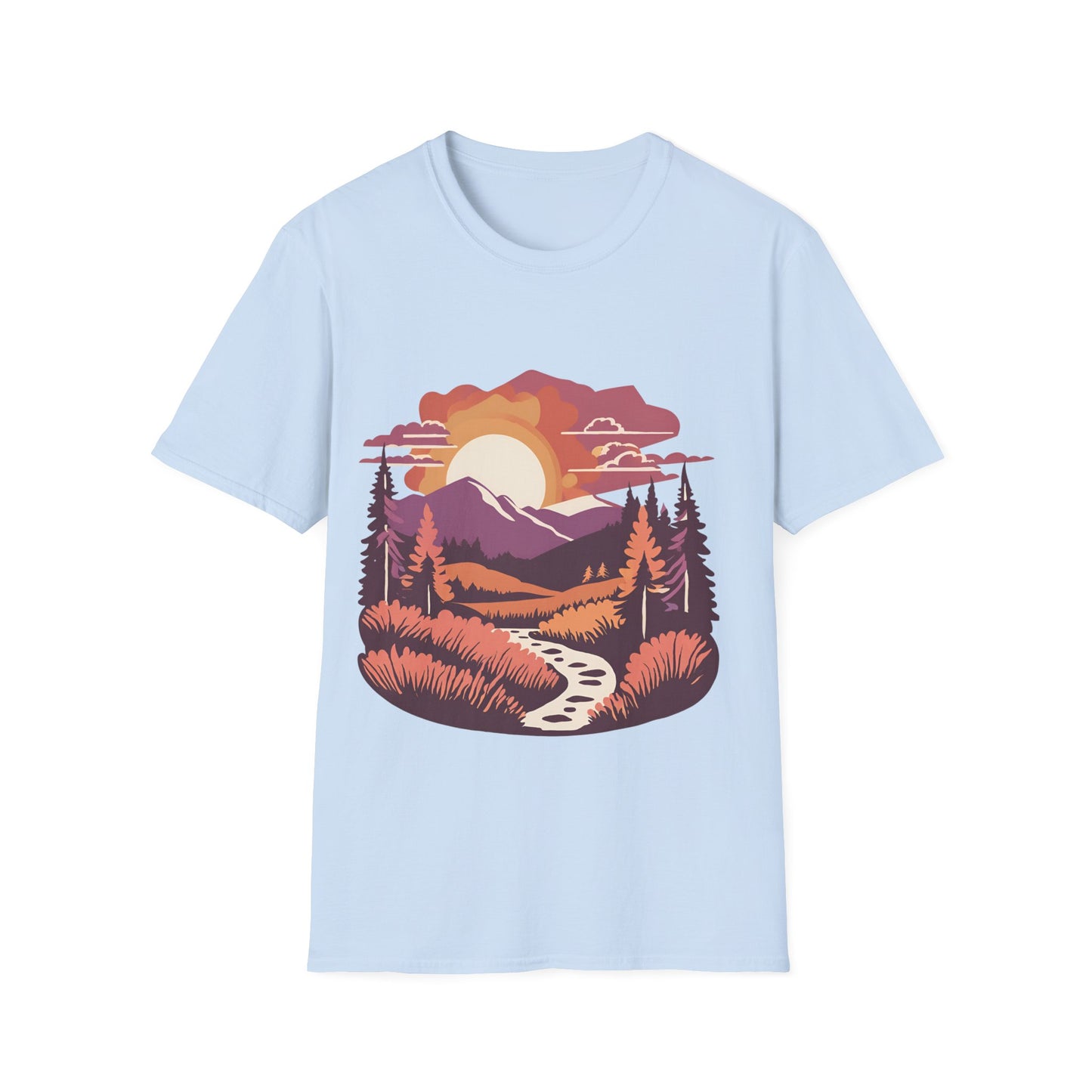Hiking and Mountain View - T Shirt