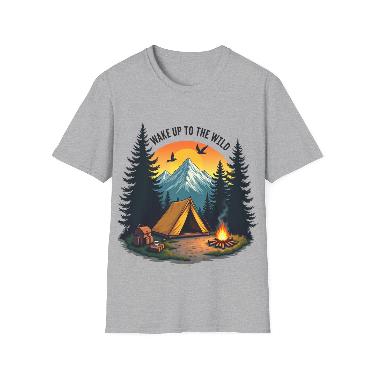 Wake Up to the Wild Camping Night T Shirt