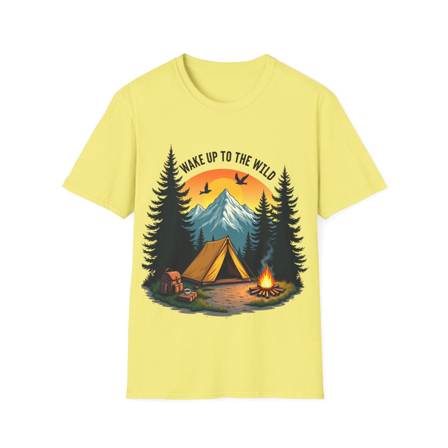 Wake Up to the Wild Camping Night T Shirt