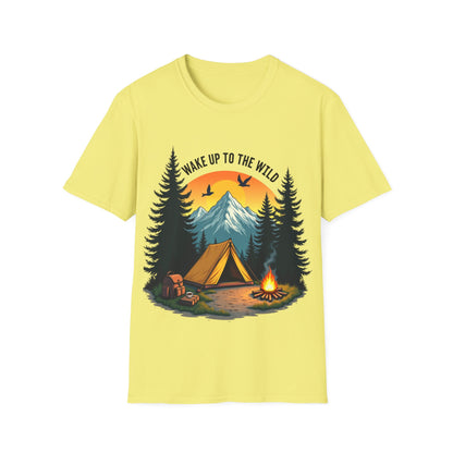 Wake Up to the Wild Camping Night T Shirt