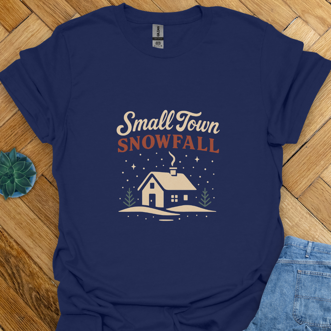 Small Town Snowfall  T-Shirt