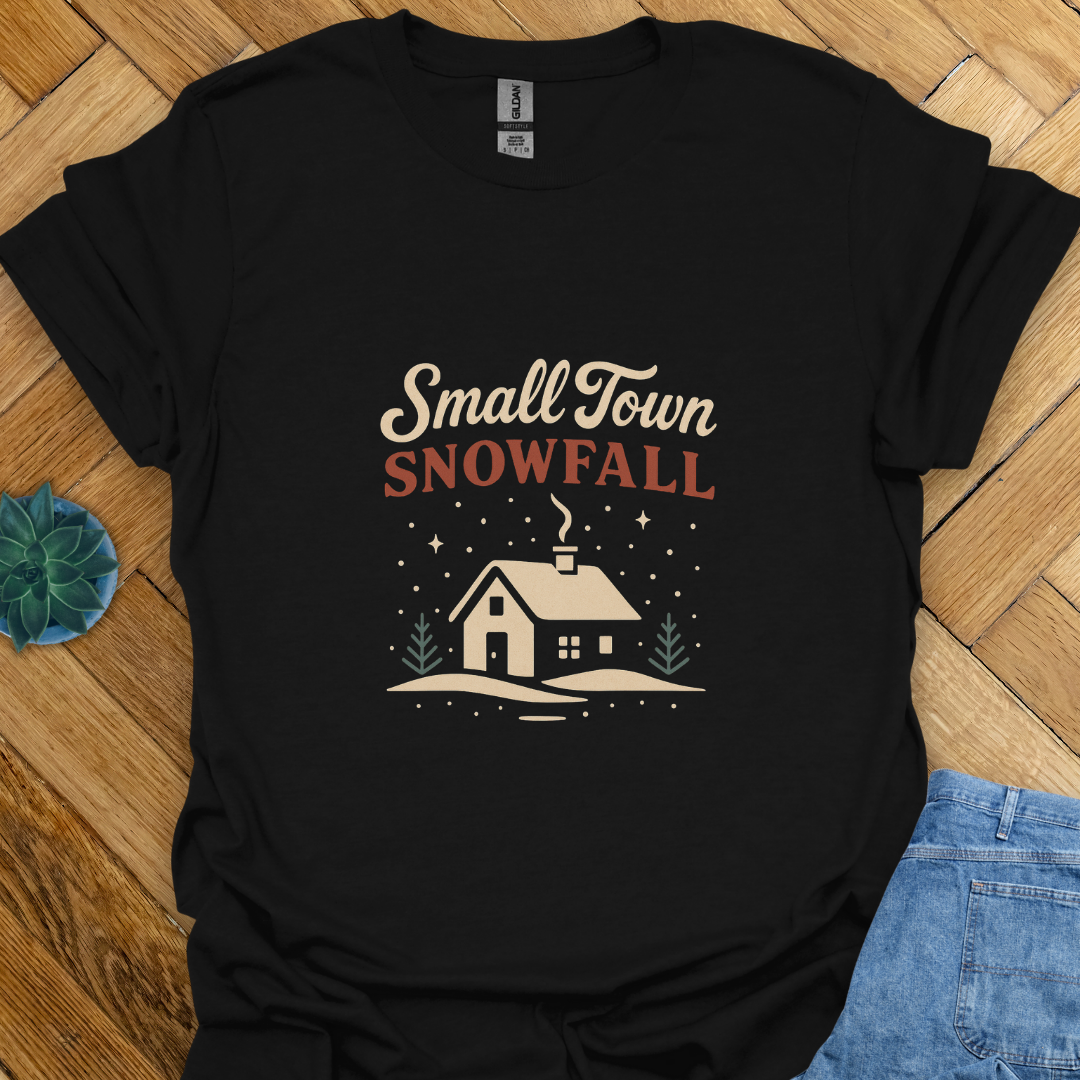 Small Town Snowfall  T-Shirt