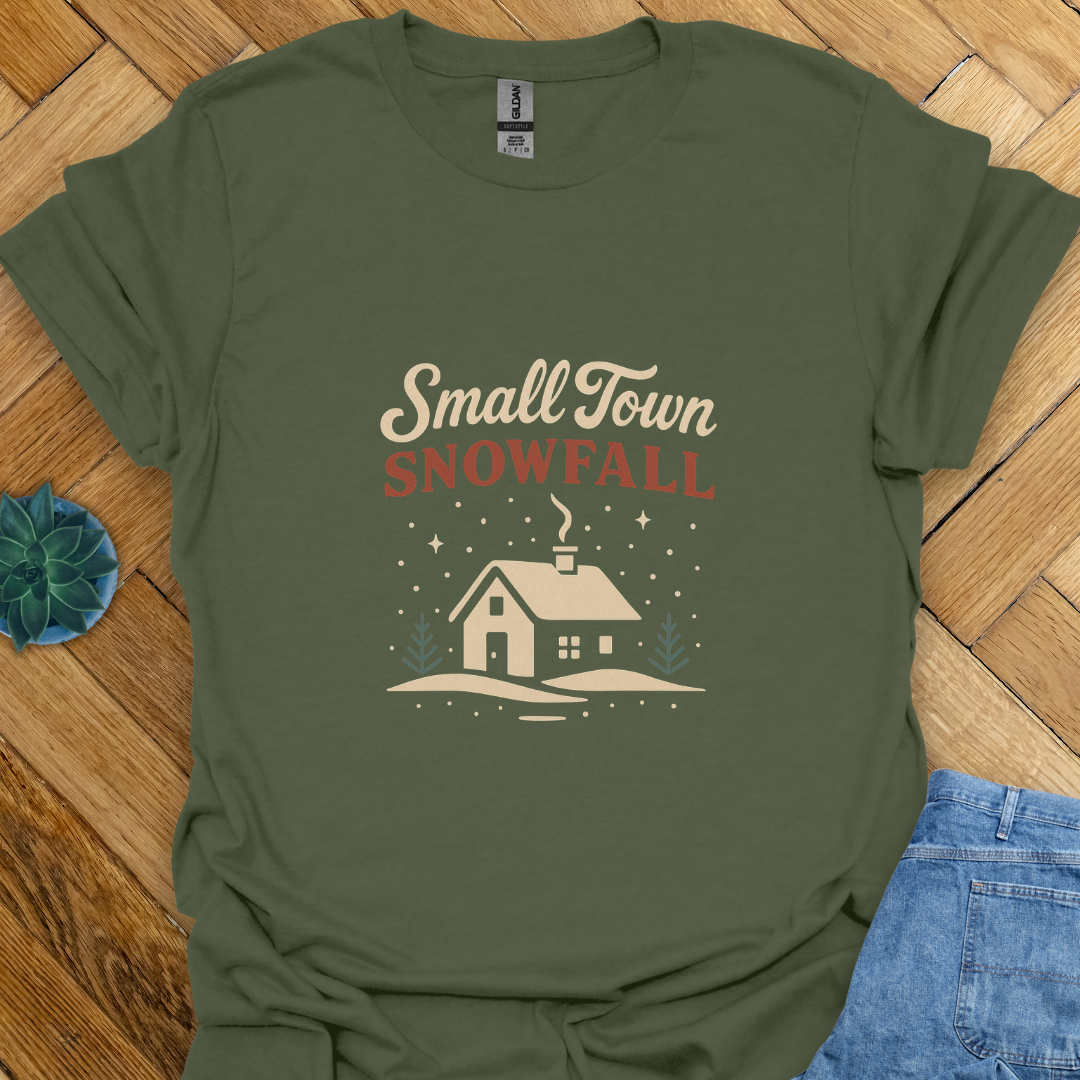 Small Town Snowfall  T-Shirt