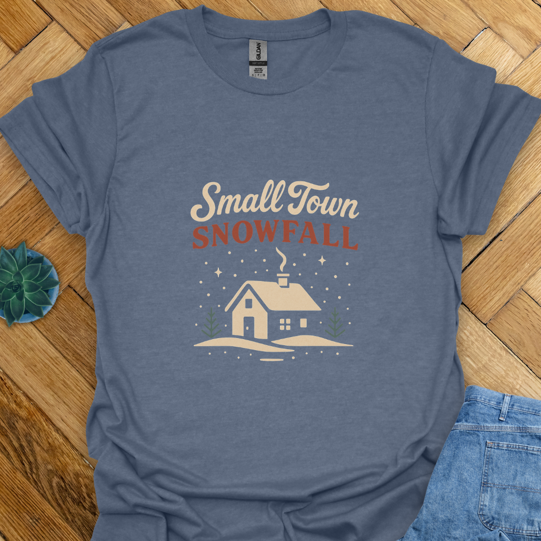 Small Town Snowfall  T-Shirt