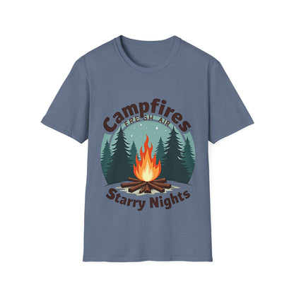 Campfires Starry Nights T-Shirt