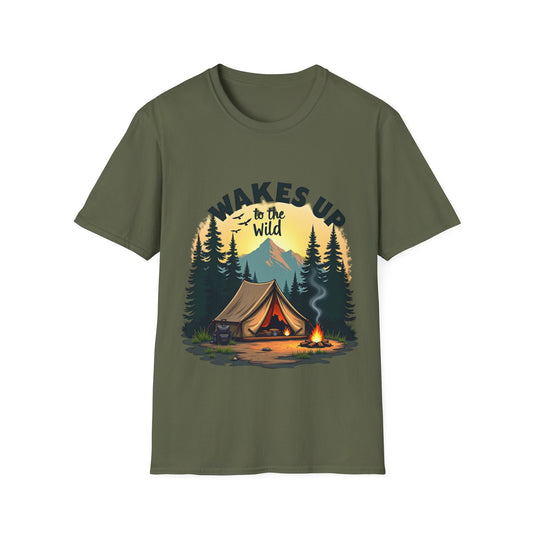 Wakes upto the Wild Camping T Shirt