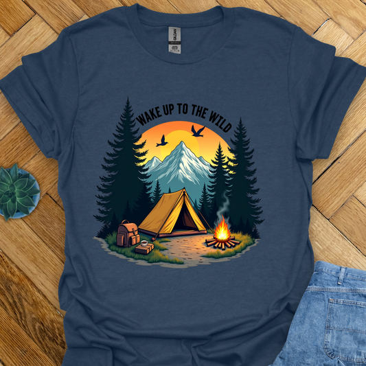 Wake Up to the Wild Camping Night T-Shirt