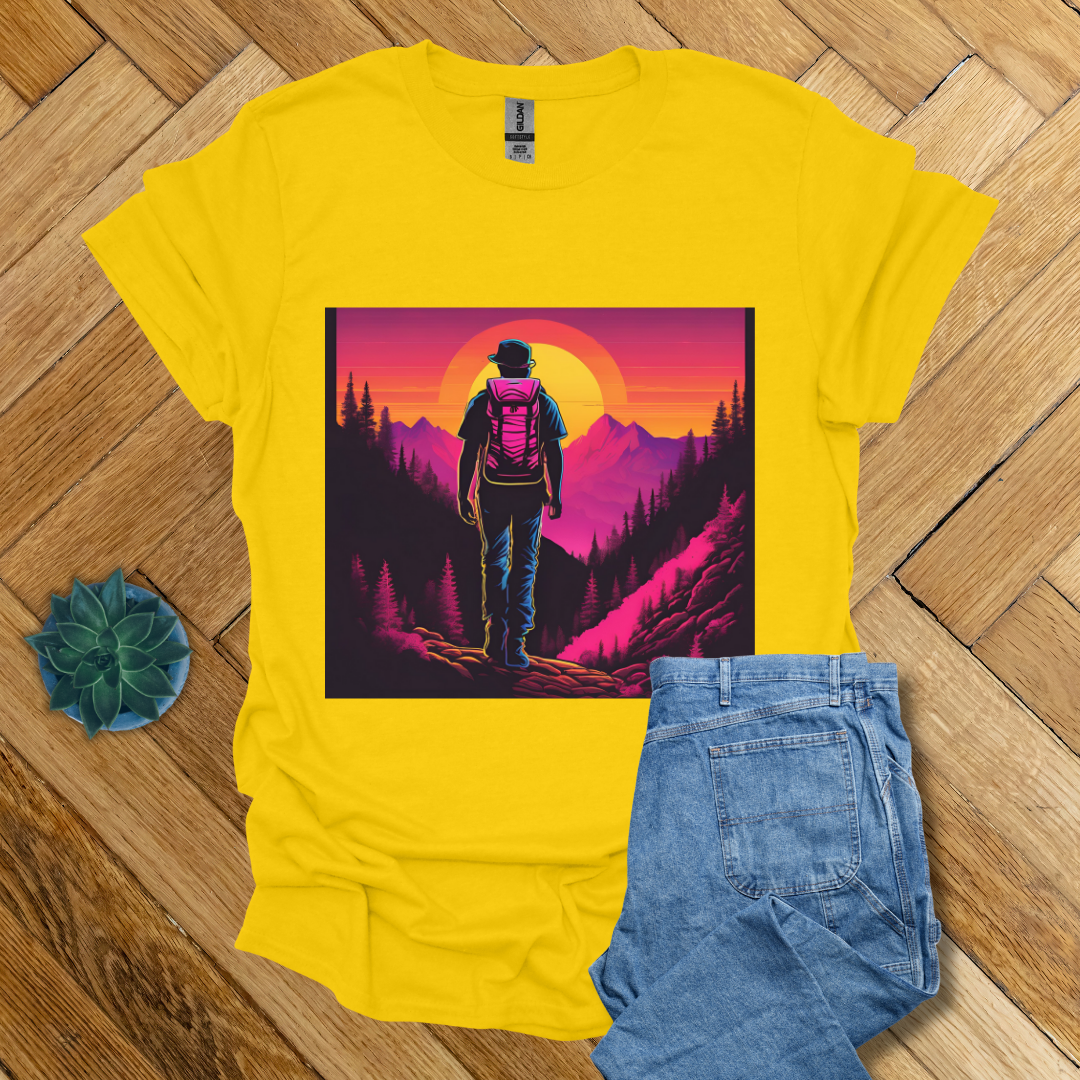 Hiking Trails and Sunset  - T Shirt