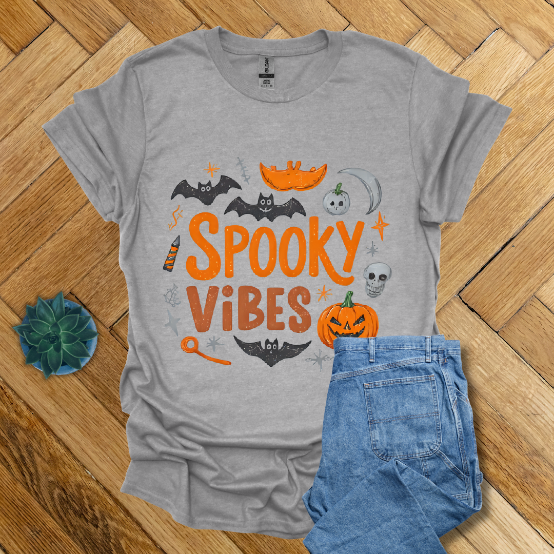 Spooky Vibes Halloween  - T Shirt