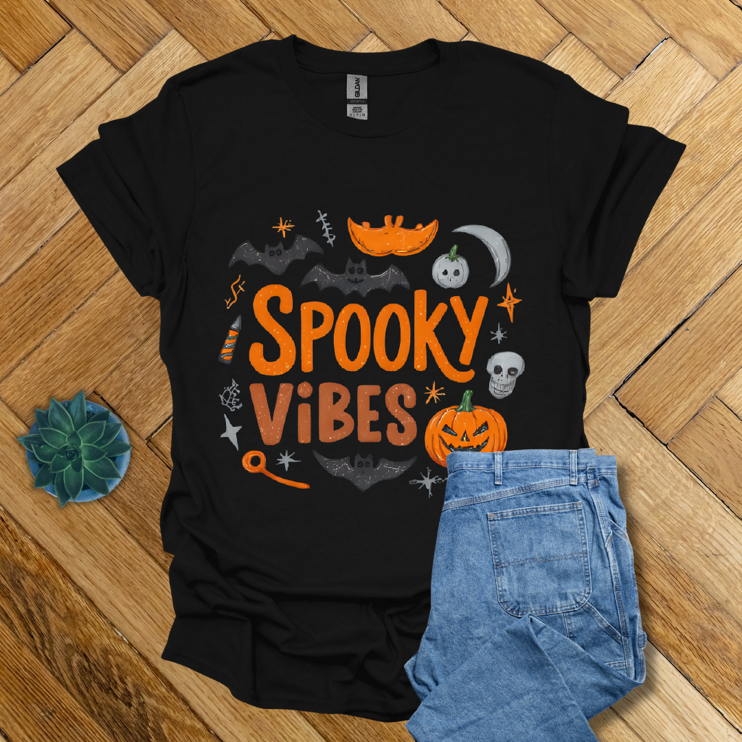Spooky Vibes Halloween  - T Shirt