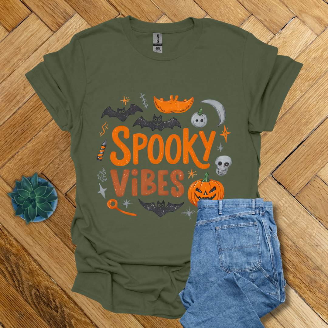 Spooky Vibes Halloween  - T Shirt