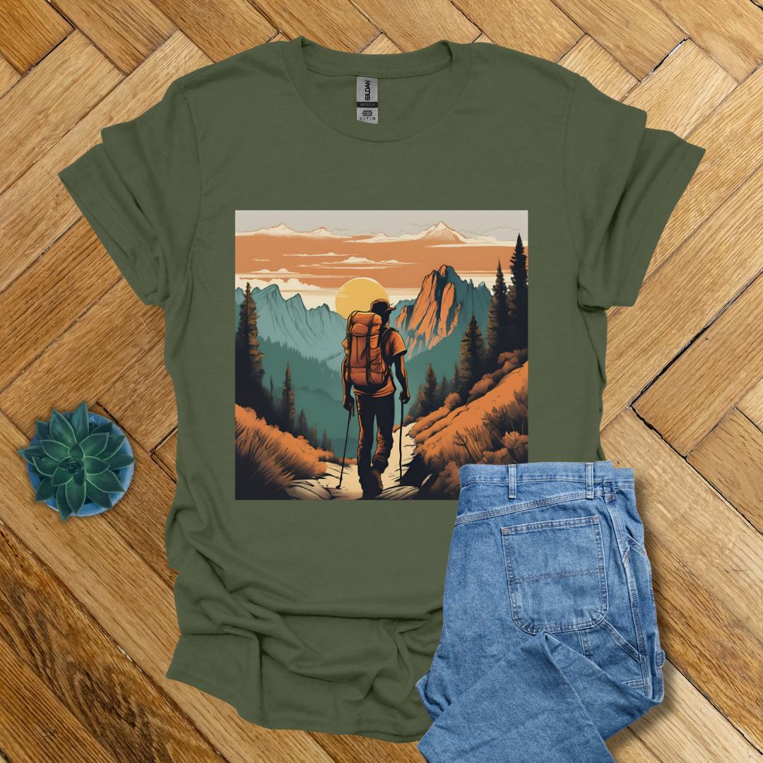 Hiking Trails Evening Sun- T Shirt