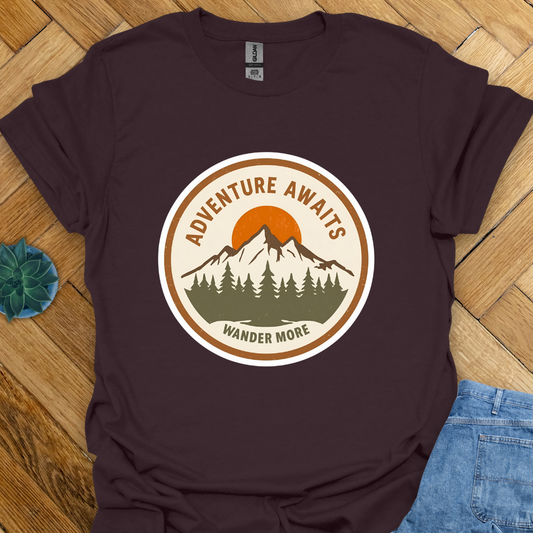 Adventure Awaits Wander More  T-Shirt