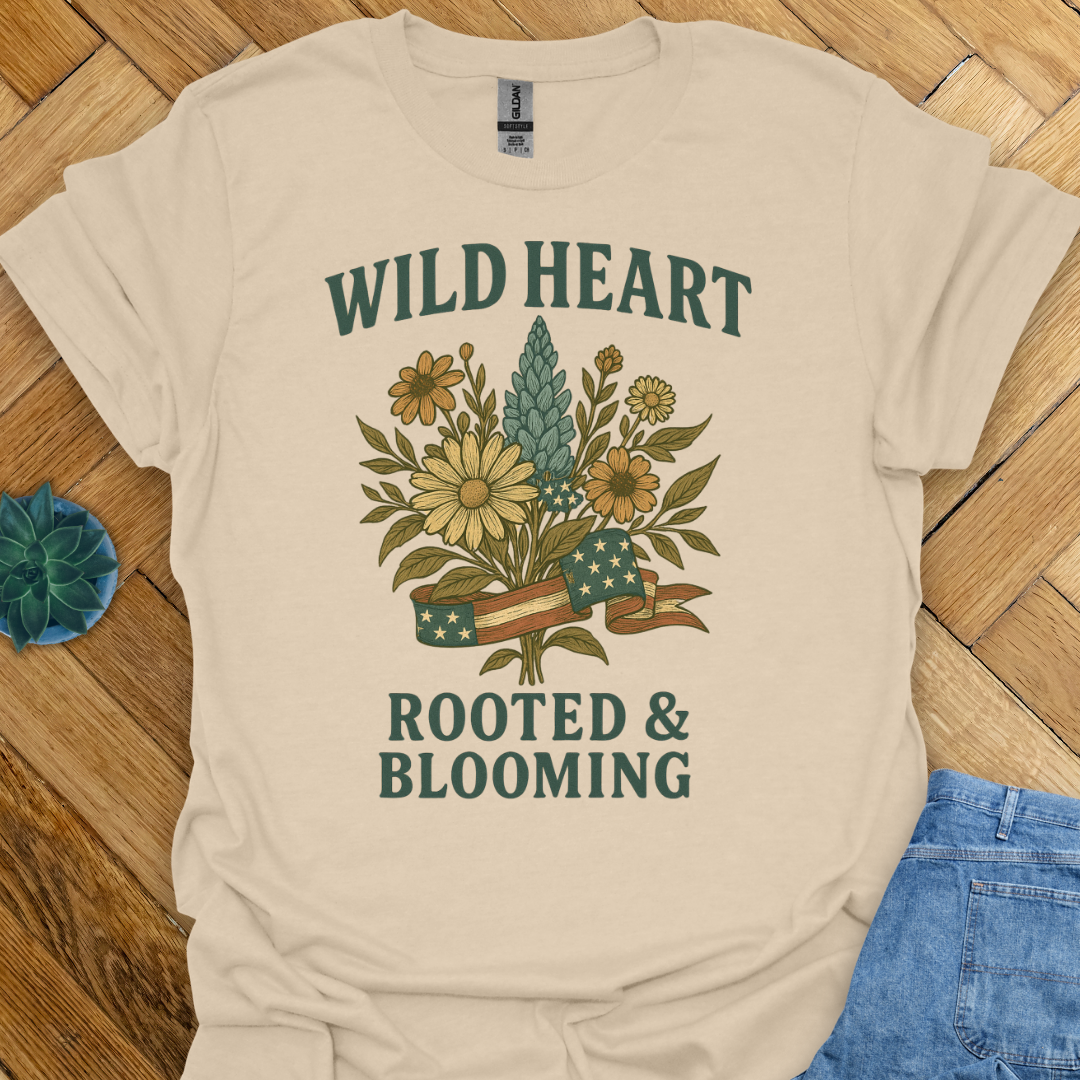 Wild Heart Rooted and Blooming  T-Shirt
