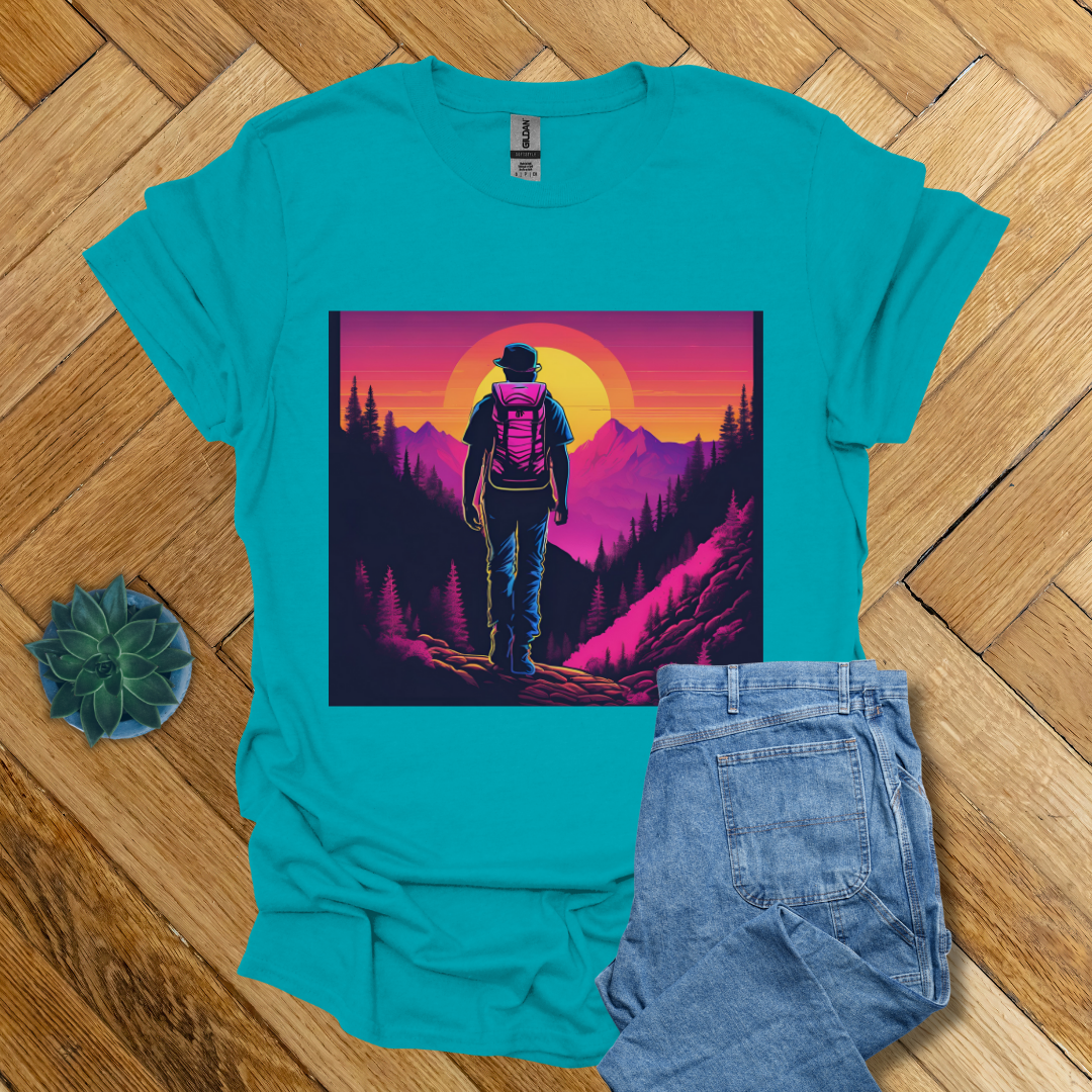 Hiking Trails and Sunset  - T Shirt
