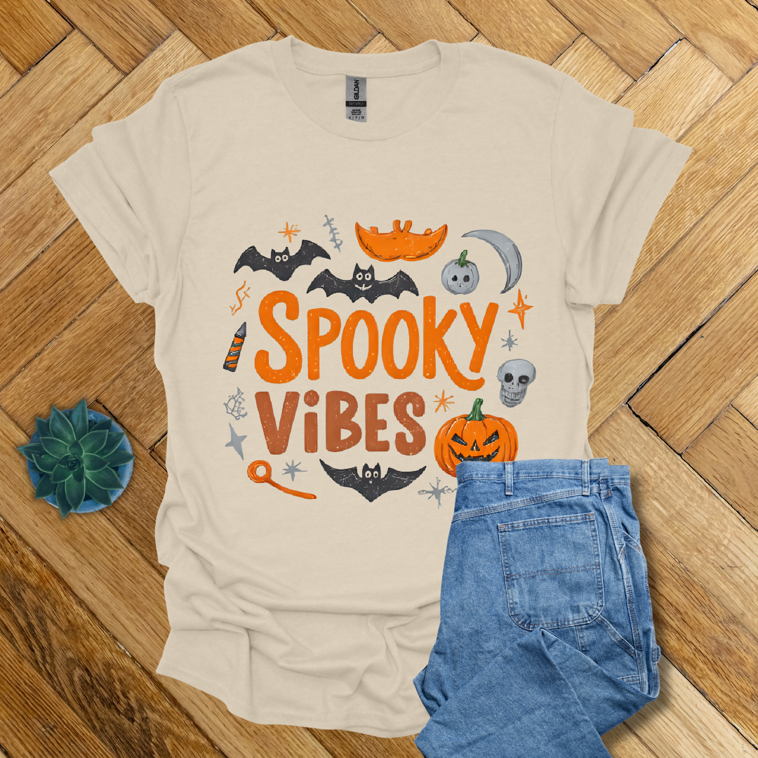 Spooky Vibes Halloween  - T Shirt